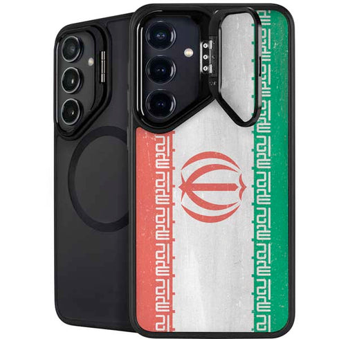 Iran Flag Distressed Galaxy S25 Kickstand Case